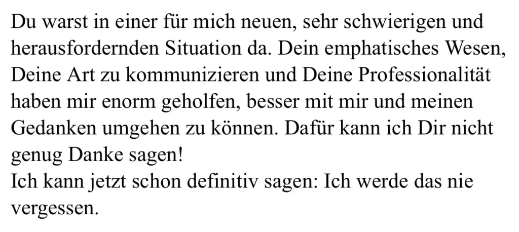 Testimonial 198 Coaching berufliche Neuorientierung